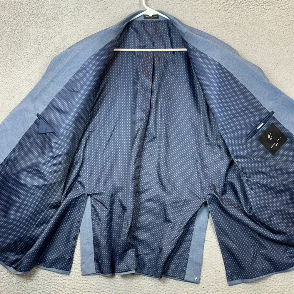 Shaquille ONeal Suit Pants Mens 54R 46X26 XLG Blue Two Button Blazer Trousers